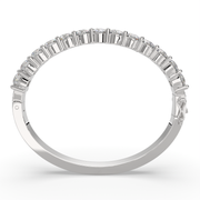 Amaranta Round Cut Diamond Bangle Bracelet Shared Prong Hinged (8 ctw) - Nivetta
